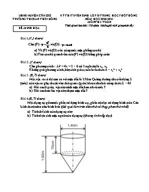 Đề minh họa kỳ tuyển sinh vào Lớp 10 THPT môn Toán - Năm học 2020-2021 - Trường THCS An Thới Đông